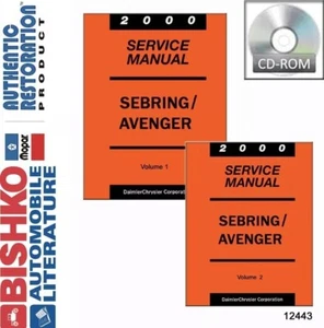 2000 Chrysler Sebring Dodge Avenger Factory Service Repair Manual Repro CD 12443 - Picture 1 of 1