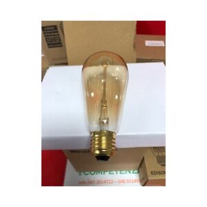 4 x Lampadina Wedna 60W Edison Vintage ST64 E27 lampada bar, luce industriale