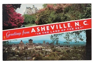ASHEVILLE Name Band 2 Bilder im Land des Himmels North Carolina Postkarte NC - Bild 1 von 2