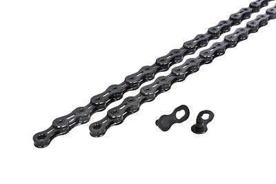 PYC Hollow-pin 11 Speed Bicycle Bike Chains for 11s Shimano/Campy in DLC Black - Image 1 of 4