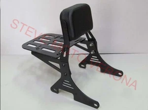 Schienalino Sportster con Portapacchi Nero per HARLEY DAVIDSON XL 883 e 1200 - Foto 1 di 1