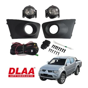 E4 Fog Lamp Spot Light + Black Cover Set For MITSUBISHI TRITON L200 09-14 ML MN - Picture 1 of 7