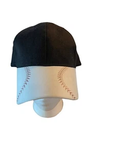 Black and white baseball cap with bill for autographs - Picture 1 of 3