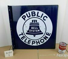 top quality PUBLIC TELEPHONE bell SYSTEM porcelain coated 18 GAUGE steel SIGN