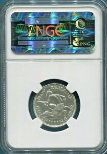 NEW ZEALAND - BEAUTIFUL HISTORICAL SILVER SHILLING, 1942, NGC AU DETAILS, KM#9