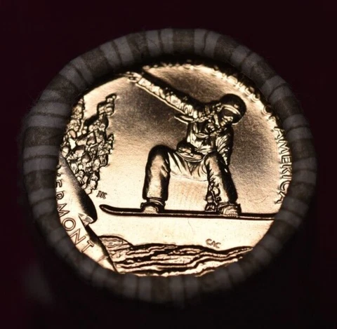 1 ROLL OF 25 BRILAINT UNCIRCULTED 2022 AMERICAN INNOVATION GOLD DOLLARS UNOPENED Cover