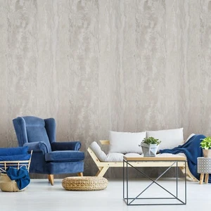 Blush tumbled pink rose gold cream Striped faux quartz stone textured wallpaper - Picture 1 of 11