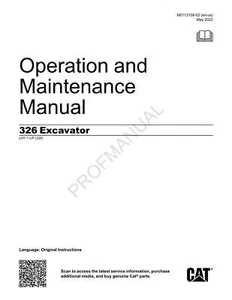 Caterpillar 326 Excavator Operators Maintenance Manual LHY1-Up - Picture 1 of 1