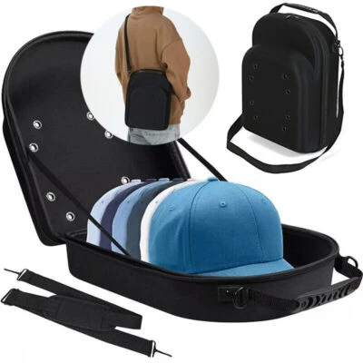Travel Baseball Cap Case Carrier Hat Case Box for Hats Caps Storage Bag Zipper