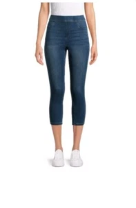 Time and Tru Women's High Rise Pull On Capri Jeggings, 23" Inseam Size XS(0-2) - Picture 1 of 5