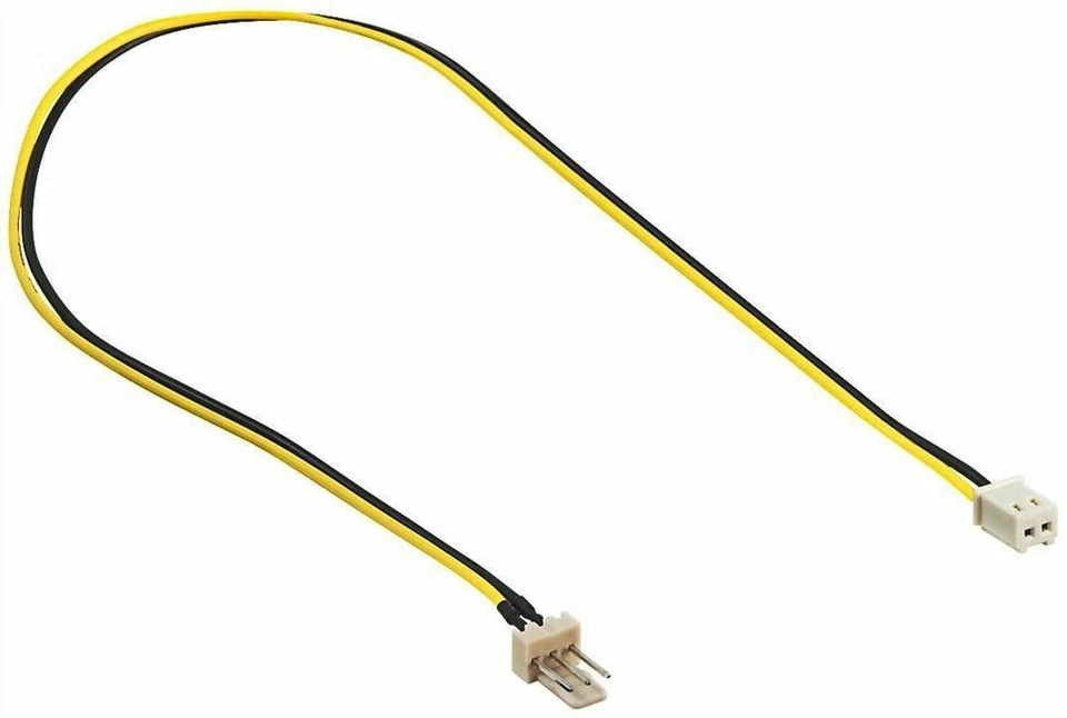 Lüfter Adapter Kabel 3 PIN Molex auf 2 PIN Lüfterkabel 3polig auf 2-polig 30 cm - Bild 1 von 1