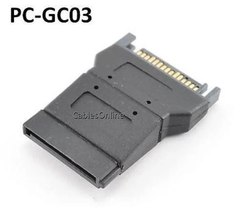 SATA 15-pin Male to Female Serial ATA Power Adapter, PC-GC03 - Image 1 of 1