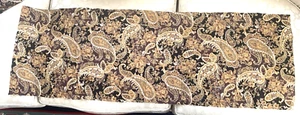 Brown Turquoise Tan & Paisley Floral Cotton Fabric W/ Gold Speckles 21”x36” 2009 - Imagen 1 de 4