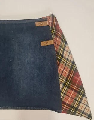 JEAN PAUL GAULTIER Iconic Denim Skirt ~ Size M~ Waist scope 32" ~ With stain - Image 1 of 4