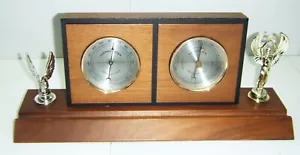 Vintage Springfield Thermometer, Barometer - Shelf or Wall Weather Station - Picture 1 of 14