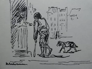Max LIEBERMANN(1847-1935) - der Bettler, Original-Holzschnitt 1922 - Bild 1 von 4