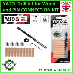 Drill Bit For Wood and PIN CONNECTION KIT DIAMETER 8mm YATO YT-44111 - Picture 1 of 1