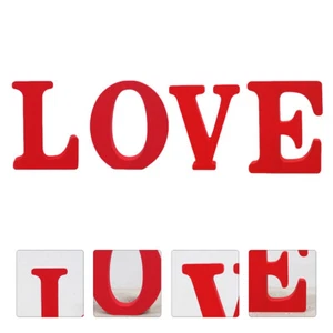Freistehende Holz Buchstaben Holz Block Liebe Zeichen Valentinstag Dekoration - Bild 1 von 12