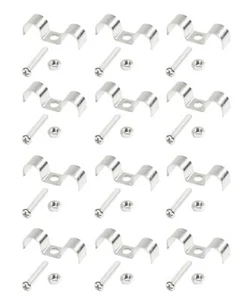 12Pack 3/8 inch Stainless Steel Double Line Clamp Fuel Line Clips with Screws - Picture 1 of 6