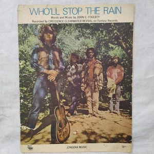 Rare Vintage 1969 Who'll Stop The Rain John C. Fogerty Jondora Music Sheet Music - Picture 1 of 24