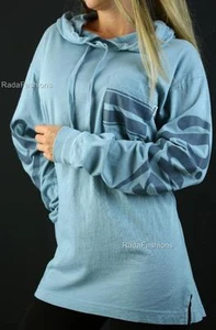 Victoria's Secret PINK Long Sleeve Hoodie Tee Shirt Logo Cotton Pocket Top NWT - Bild 1 von 1