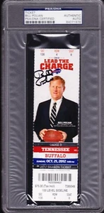 BILL POLIAN 2012 Game Ticket AUTO Signed PSA/DNA Bills HOF - Picture 1 of 2
