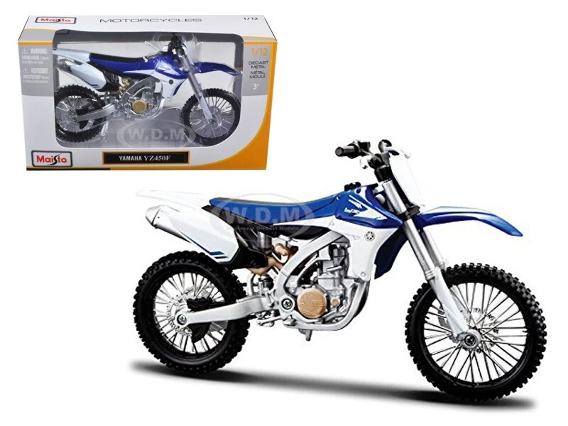Yamaha Yz450f Blue and White 1/12 Diecast Motorcycle Model by Maisto 13021BL