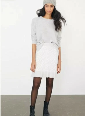 EUC! Medium Anthropologie Dolan Left Coast Zebra Ruffled Sweater Knit Mini Skirt - Image 1 of 4