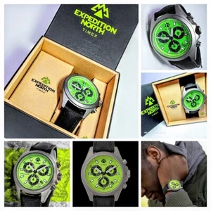 Timex Expedition North Field Chrono -Men's Quartz Watch-Green Dial-TW2V96400 NIB - Picture 1 of 23