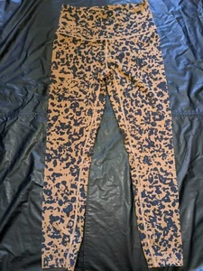 Varley Let's Move High Rise Leopard Leggings Size Small Recycled Polyester - Picture 1 of 18