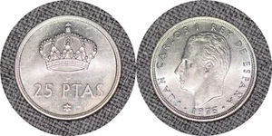 SPAIN 1975 (1980) 25 Pesetas - Juan Carlos I - KM# 808 - Picture 1 of 3