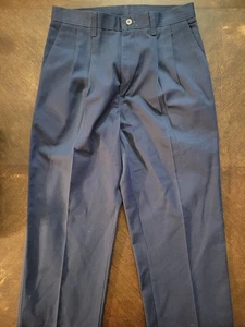 Wrangler Riata Pants NEW Mens 30x31 Navy Blue Pleated Dress Slacks Formal - Picture 1 of 11