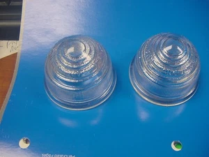 2 VG Used Lucas CLEAR Beehive Lens Austin A35 Healey Bugeye Triumph TR3 GT6 Spit - Picture 1 of 6