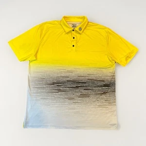 Gear Up Sport Golf Poloshirt Herren schnelltrocknend gelb/schwarz LSF 30+ Herrengröße XL - Bild 1 von 7