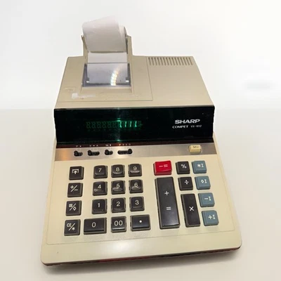 VTG SHARP COMPET VX-1612 Electronic Calculator Adding Machine w/ Paper WORKS - Image 1 of 4