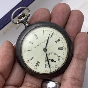 Reloj Bolsillo Antiguo Suizo 15 Joyas BUREN Plata Esterlina ~ ¡¡FUNCIONA FUERTE!!! - Imagen 1 de 24