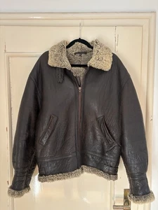 Shearling Lammfell Lederjacke, Pilotenjacke, B-3, Vintage - Bild 1 von 7