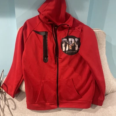 Sudadera con capucha Dope Clothing cremallera completa roja mediana ligera Foto 1 de 4