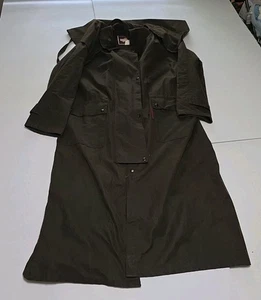 The Australian Outfitters Outback Collection Spolverino Pelle Olio Trench Coat Uomo L - Foto 1 di 12