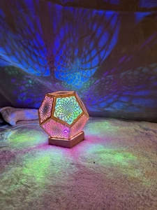 LED Colorful dodecahedron Night Light Bohemian Polar Star  Accent Lamp Projector - Picture 1 of 8