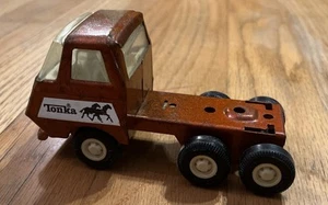 Vintage Tonka Semi Truck #55010 Horse Decal 1970 Die Cast Metal Brown Toy Collec - Picture 1 of 7
