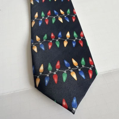 Corbata de cuello de luces de cadena de Navidad para parquet Selini Italia seda Foto 1 de 4