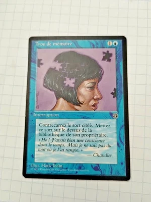 MTG Memory Lapse (Trou de Memoire) French Homelands Reg. - Bit of Edge Wear - Image 1 of 4