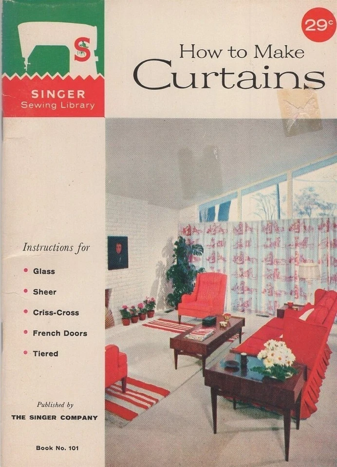 How to Make Curtains Singer Sewing Library Book 101 Vintage - Image 1 of 1