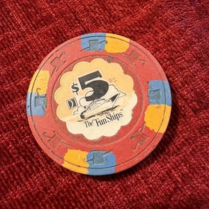 Casino Chip $5 Le Navi Divertenti - Foto 1 di 8