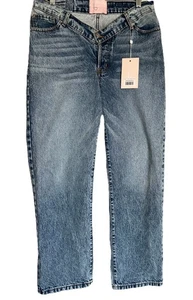 Revice Damen Denim Jeans Größe 30 Viper V amerikanische Flagge gerade Knopfleiste - Bild 1 von 13