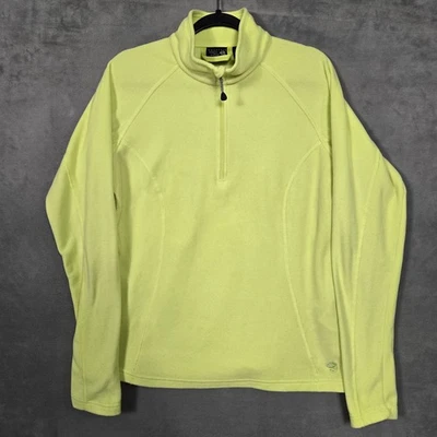 Mountain Hardwear 1/2 Zip Pullover lightweight Fleece Womens Large Yellow - Image 1 of 4