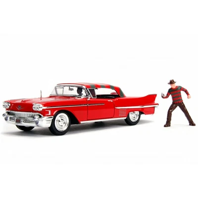 CADILLAC SERIES 62 A NIGHTMARE W/FREDDY KRUEGER FIGURE 1:24 Jada Toys Movie Mode - Immagine 1 di 4