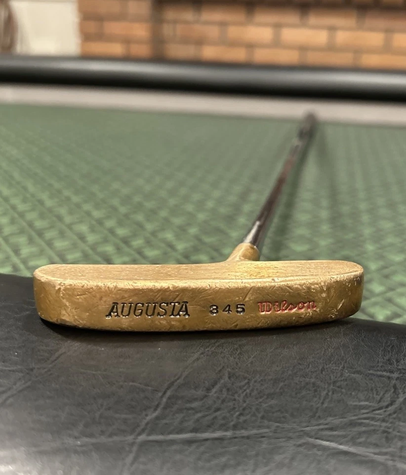 Vintage Wilson Augusta 345 Brass Head Putter Steel Shaft Original Grip - Image 1 of 3
