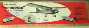 Vintage Midwest Tri Squire RC Model Airplane Plans, 51" WS. 1962 Vince Micchia - Picture 1 of 12